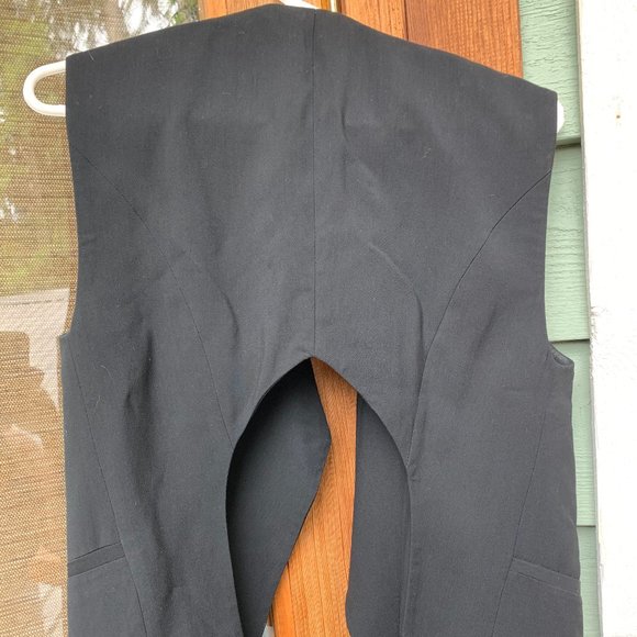 Zara Black Cut Away Draped Vest - Picture 4 of 5